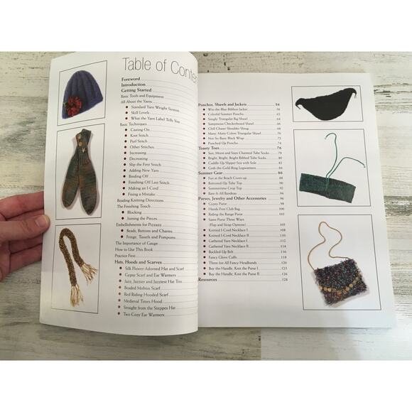 Quick Knits with Today's Yarns Knitting 45 Pattern Book Hat Scarf Poncho Socks - Picture 11 of 12